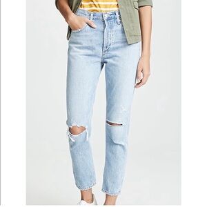 AGOLDE Jamie High Rise Classic Button Fly Jeans Size: 28 Inseam: 27”